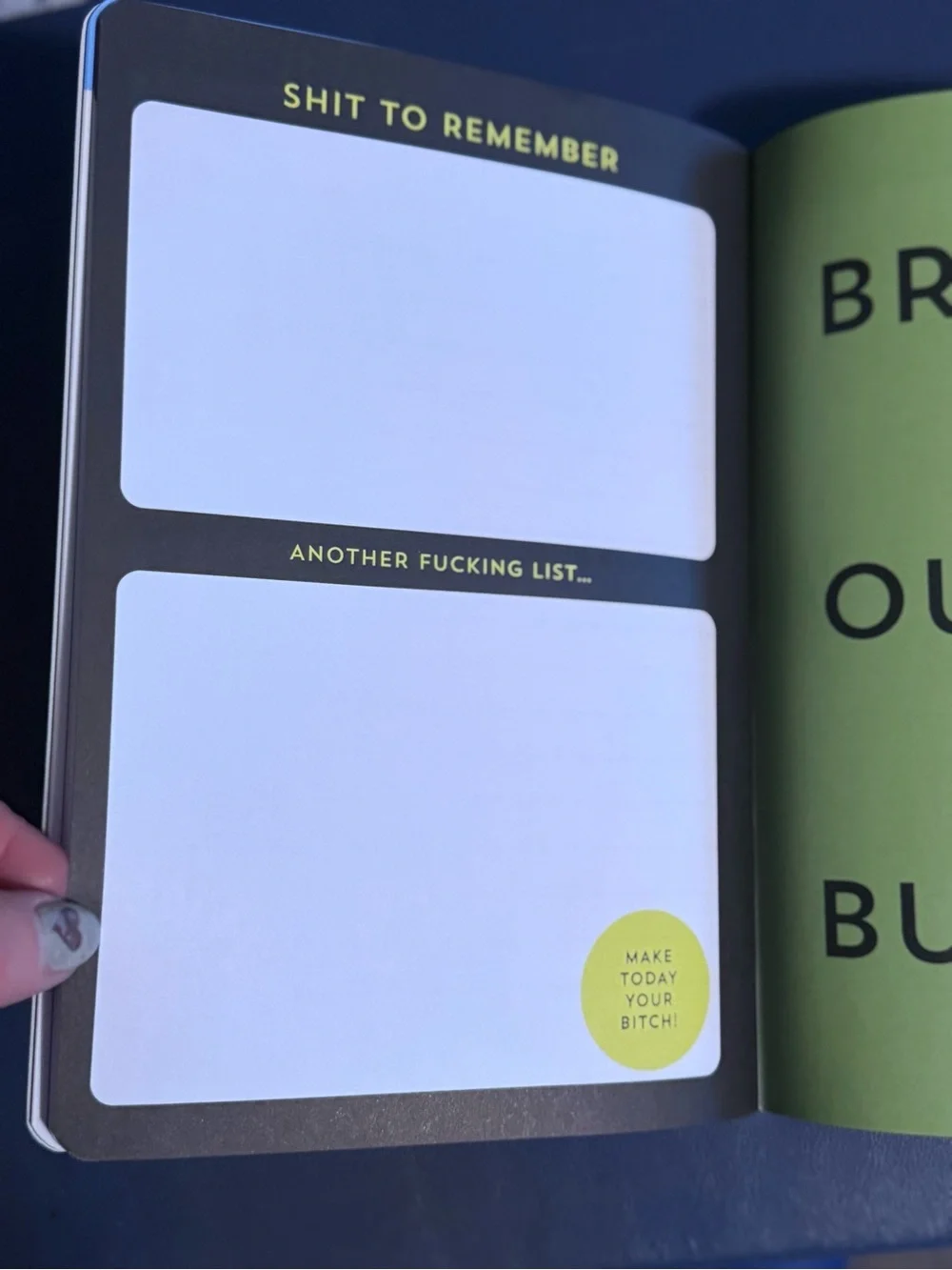 Carpe Diem Journal - Black with Yellow Accent